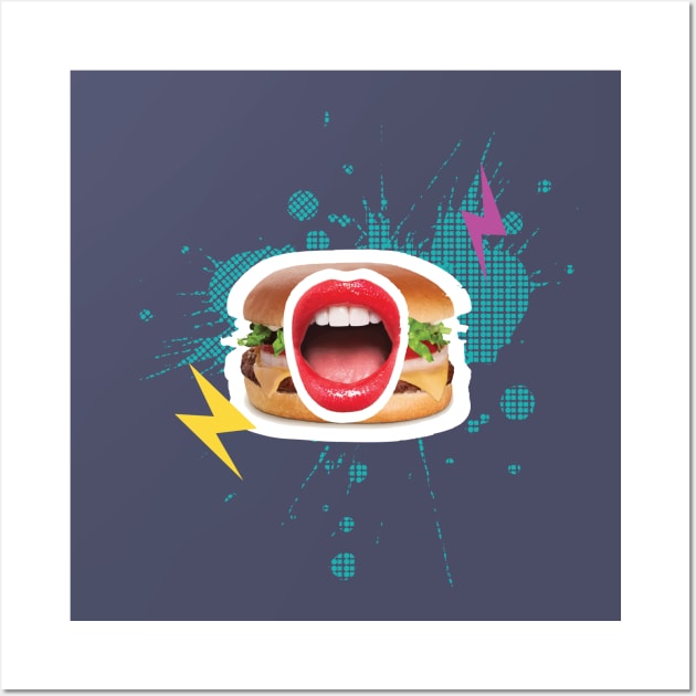 Hamburger lips Wall Art by VijackStudio